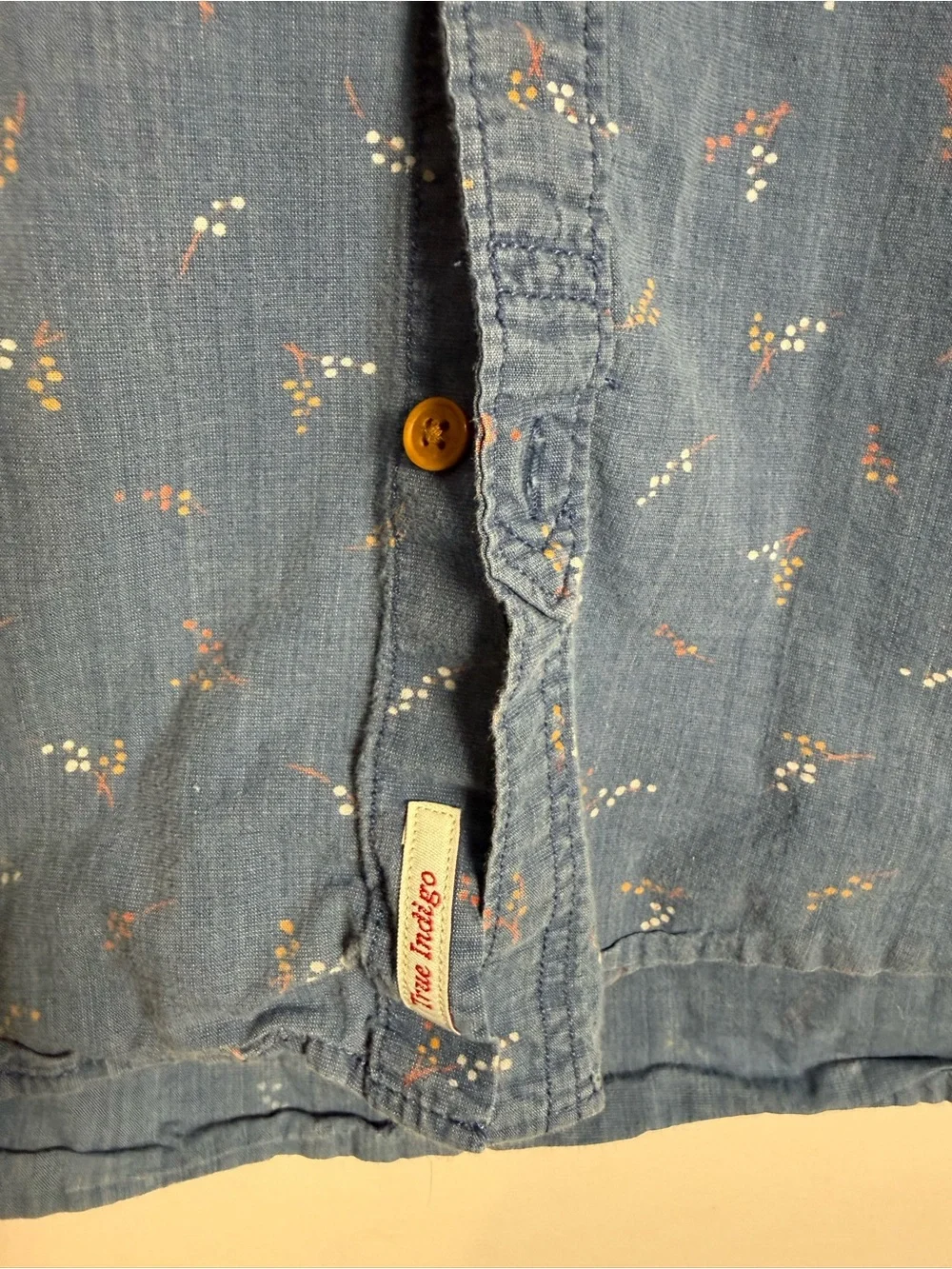Lucky Brand Light Blue Printed Button-Up Shirt - Picture 3 of 5